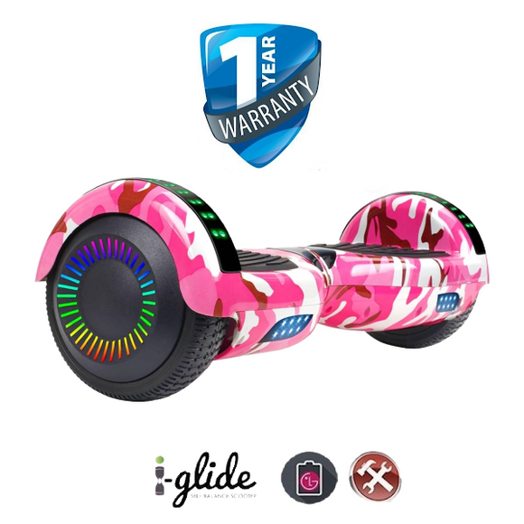 Hoverboard i-Glide™ V1 6.5” Bluetooth Pink Camouflage