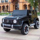 Kids_electrice_ride_on_g-Class_5XL_mercedes_self_driven_or_remote_controlled_Kids_battery_operated_car-white_iglide_AMG_kids_battery_operated_sit_in_car_children_black