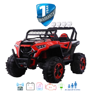 i-Glide™ Kids Electric Ride On Car Dune Buggy ATV 4X4 3XL Red