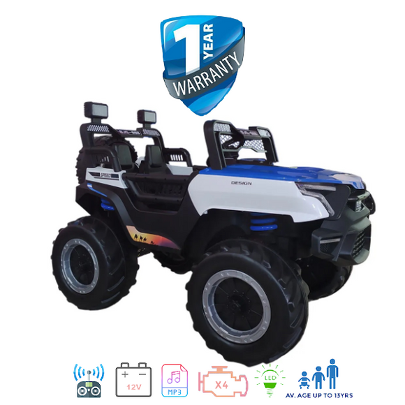 Kids Electric Ride On Space Dune Buggy 4X4 3XL Blue