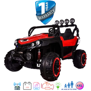 iGlide® Kids Electric Ride On Car Grand UTV -4XL Red