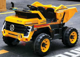i-Glide™ Kids Electric Ride On Tipper Truck 4X4 Yellow