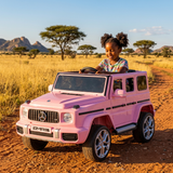 Kids_electrice_ride_on_g-Class_5XL_mercedes_self_driven_or_remote_controlled_Kids_battery_operated_car-white_iglide_AMG_kids_battery_operated_sit_in_car_children_interior_doors_open_and_close_from_front_pink