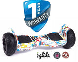 Hoverboard i-Glide™ V4 8.5" Bluetooth Off White Graffiti