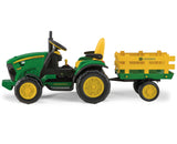 Kids Electric Ride On Peg Perego John Deere Ground Force & Trailer L